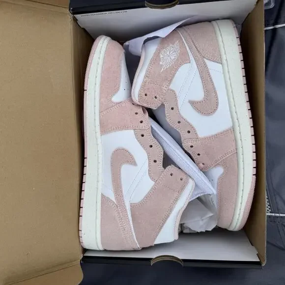Nike Air Jordan 1 Mid SE Legend Pink Pink Suede FN5215-161 11 Men